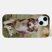 Aangepaste huisdierenfoto met gepersonaliseerde na Case-Mate iPhone case (Achterkant (horizontaal))