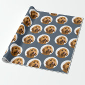 Aangepaste huisdierfoto cadeaupapier (Uitgerold)