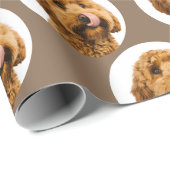 Aangepaste huisdierfoto cadeaupapier (Rol Hoek)