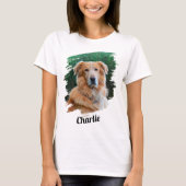 Aangepaste huisdierfoto en naam t-shirt (Voorkant)