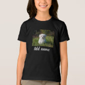 Aangepaste huisdierfoto en naam Tri-Blend shirt (Voorkant)