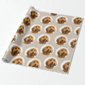 Aangepaste huisdierfoto | Gepersonaliseerd Cadeaupapier (Uitgerold)