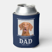 Aangepaste huisdierfoto "Hond papa sinds" Blikjeskoeler (Blikje Voorkant)