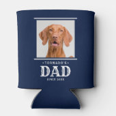 Aangepaste huisdierfoto "Hond papa sinds" Blikjeskoeler (Achterkant)
