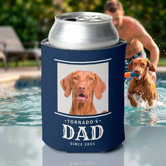 Aangepaste huisdierfoto "Hond papa sinds" Blikjeskoeler