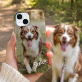 Aangepaste huisdierfoto met gepersonaliseerde naam Case-Mate iPhone case