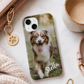 Aangepaste huisdierfoto met gepersonaliseerde naam Case-Mate iPhone case