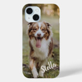Aangepaste huisdierfoto met gepersonaliseerde naam Case-Mate iPhone case (Achterkant)