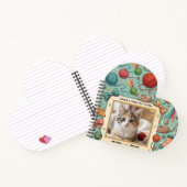 Aangepaste huisdierfoto & naam Muts katten speelgo Notitieboek (Binnen)
