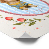Aangepaste huisdierfoto & naam  Persoonlijke hondp Poster (Hoek)