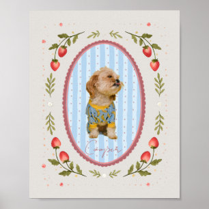 Aangepaste huisdierfoto & naam Persoonlijke hondp Poster