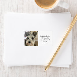 Aangepaste huisdierfoto retouradres etiket