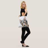 Aangepaste huisdierfoto tote bag (Op model)