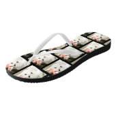 Aangepaste huisdierfoto van een knuffelkat teenslippers (Schuin)