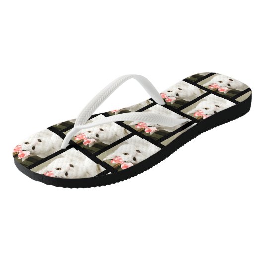 Aangepaste huisdierfoto van een knuffelkat teenslippers (Schuin)