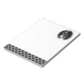 Aangepaste huisdierfototemplate & Zwarte poten op Notitieblok (Linkerzijde)