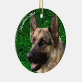 Aangepaste huisdierherdenkingsornament - Foto- her Keramisch Ornament (Rechts)