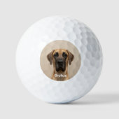 Aangepaste huisdierhond foto Great Dane gepersonal Golfballen (Voorkant)