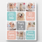 Aangepaste huisdierhond herdenking Chic pastelkleu Fotoplaat (Voorkant)
