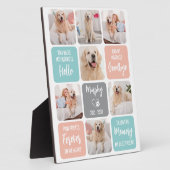 Aangepaste huisdierhond herdenking Chic pastelkleu Fotoplaat (Zijkant)