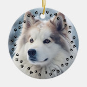 Aangepaste huisdierliefde Uw fotoherinnering Poota Keramisch Ornament (Voorkant)