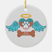 Aangepaste huisdierliefde Uw fotoherinnering Poota Keramisch Ornament (Achterkant)