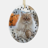 Aangepaste huisdierliefde voor uw fotogeheugen Poo Keramisch Ornament (Rechts)