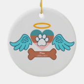 Aangepaste huisdierliefde voor uw fotogeheugen Poo Keramisch Ornament (Achterkant)