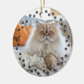 Aangepaste huisdierliefde voor uw fotoherinnering keramisch ornament (Links)