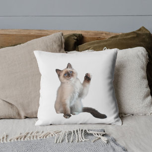 Aangepaste huisdierliefhebber grappige Siamese kat Kussen