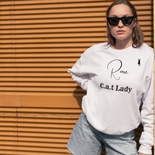 Aangepaste huisdierliefhebber Wit en zwart script  Trui