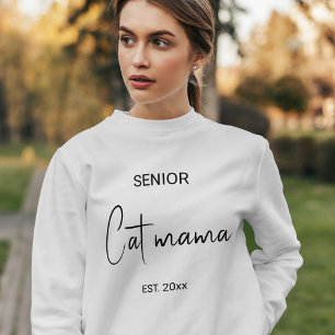 Aangepaste huisdierliefhebber Zwarte Script Senior Trui