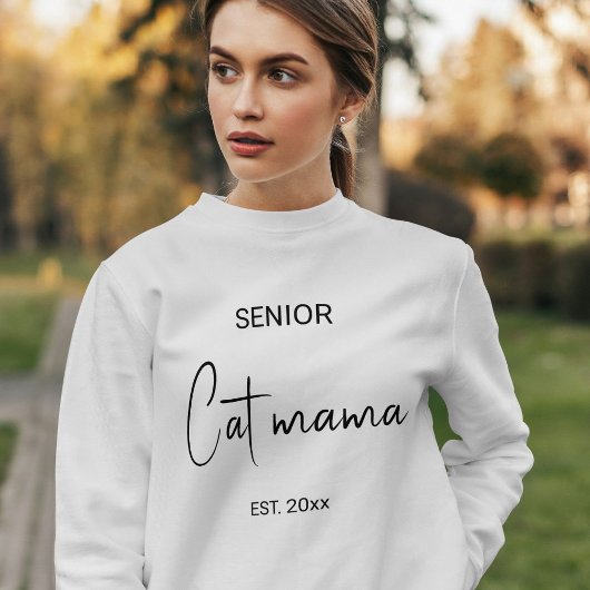 Aangepaste huisdierliefhebber Zwarte Script Senior Trui