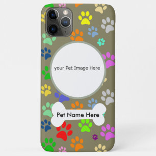 Aangepaste huisdiernaam en foto op een leuk pootpa Case-Mate iPhone case
