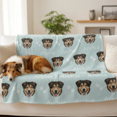 Aangepaste huisdiernaam foto hond fleece deken