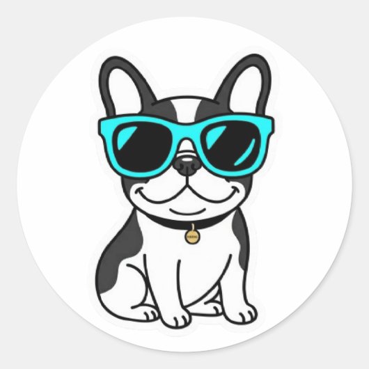 Aangepaste huisdiernaam Franse Bulldog Sticker - P (Voorkant)