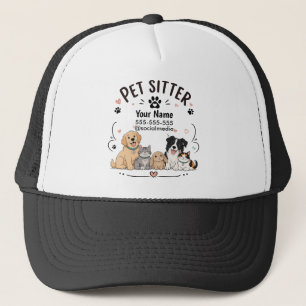 Aangepaste huisdieroppasser truckerhoed Cute Carto Trucker Pet