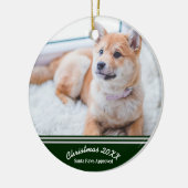 Aangepaste huisdierornament - Gepersonaliseerd fot Keramisch Ornament (Links)