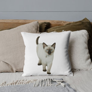 Aangepaste huisdiervrienden Cute Siamese Kat Foto Kussen