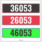 Aangepaste huisnummers - Mailbox Sticker (Vel)