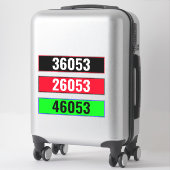 Aangepaste huisnummers - Mailbox Sticker (Koffer)