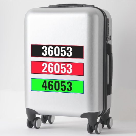 Aangepaste huisnummers - Mailbox Sticker (Koffer)