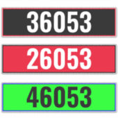 Aangepaste huisnummers - Mailbox Sticker (Voorkant)