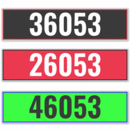 Aangepaste huisnummers - Mailbox Sticker