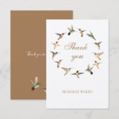 Aangepaste Hummingbird Bedankkaart (Voorkant / Achterkant)