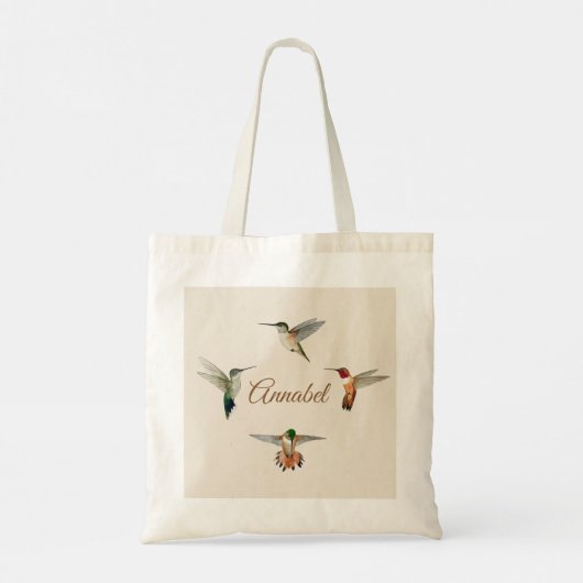 Aangepaste Hummingbird Canvas tas (Achterkant)