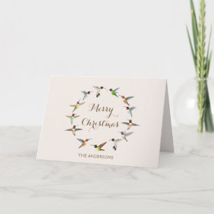 Aangepaste Hummingbird Christmas Kaart