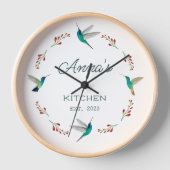Aangepaste Hummingbird Clock (Voorkant)
