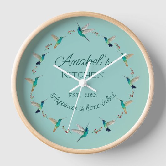 Aangepaste Hummingbird Clock (Voorkant)