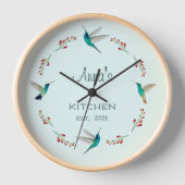 Aangepaste Hummingbird Clock (Voorkant)
